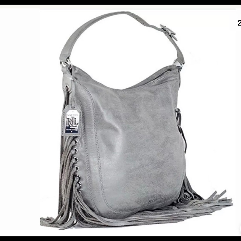 Ralph Lauren handbag silver medium hobo